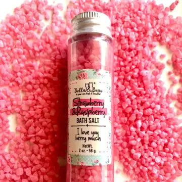 Clearance Travel Bath Salts – Strawberry & Raspberry