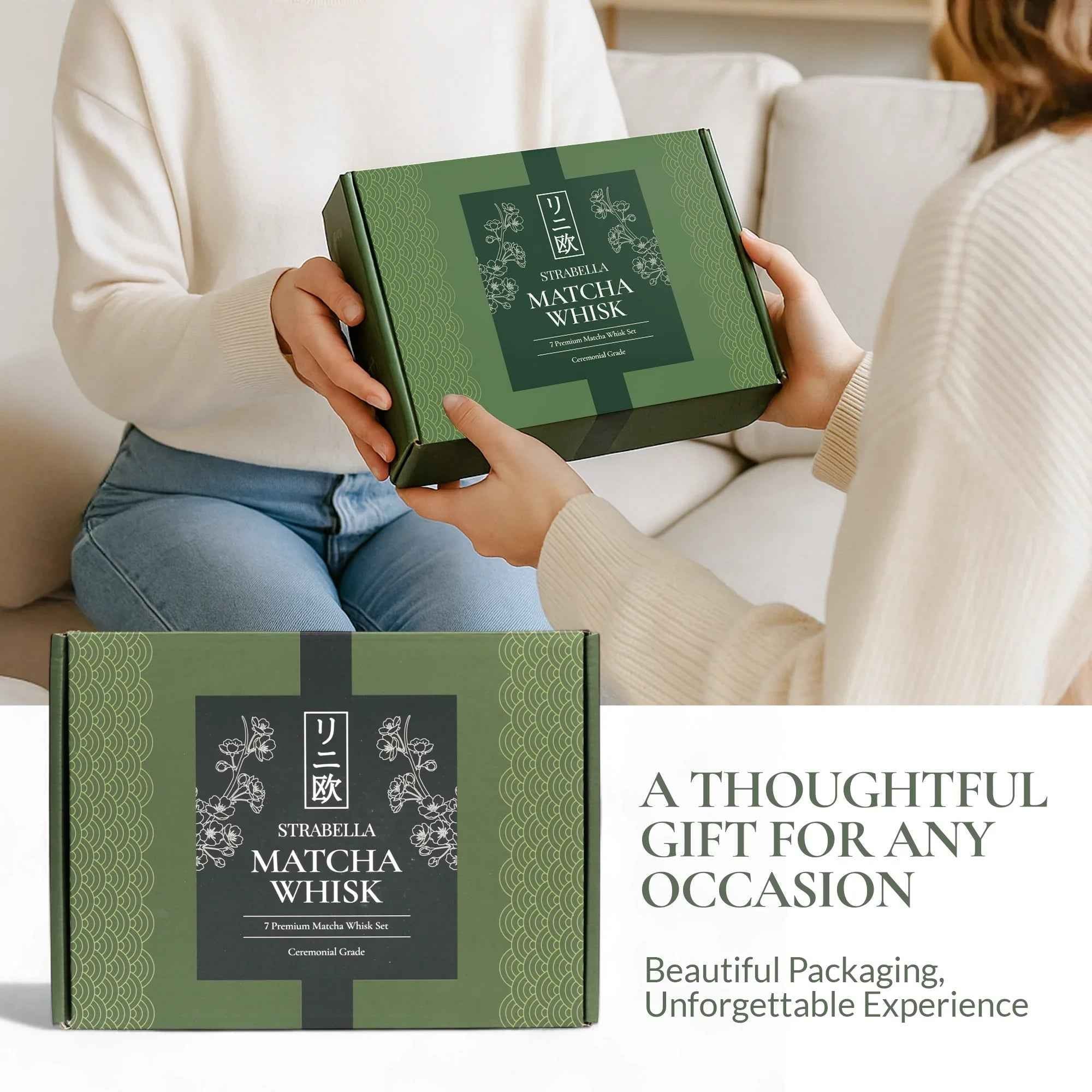 Matcha Whisk Set — Bamboo Chasen + Ceramic Chawan Gift Set