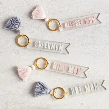 Acrylic Key Tag - Boy Mom - The Everyday Things Boutique