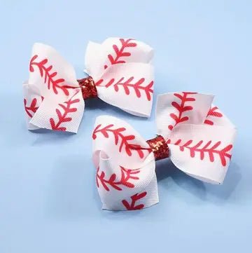 ⚾Baseball Glitter Bows - The Everyday Things Boutique