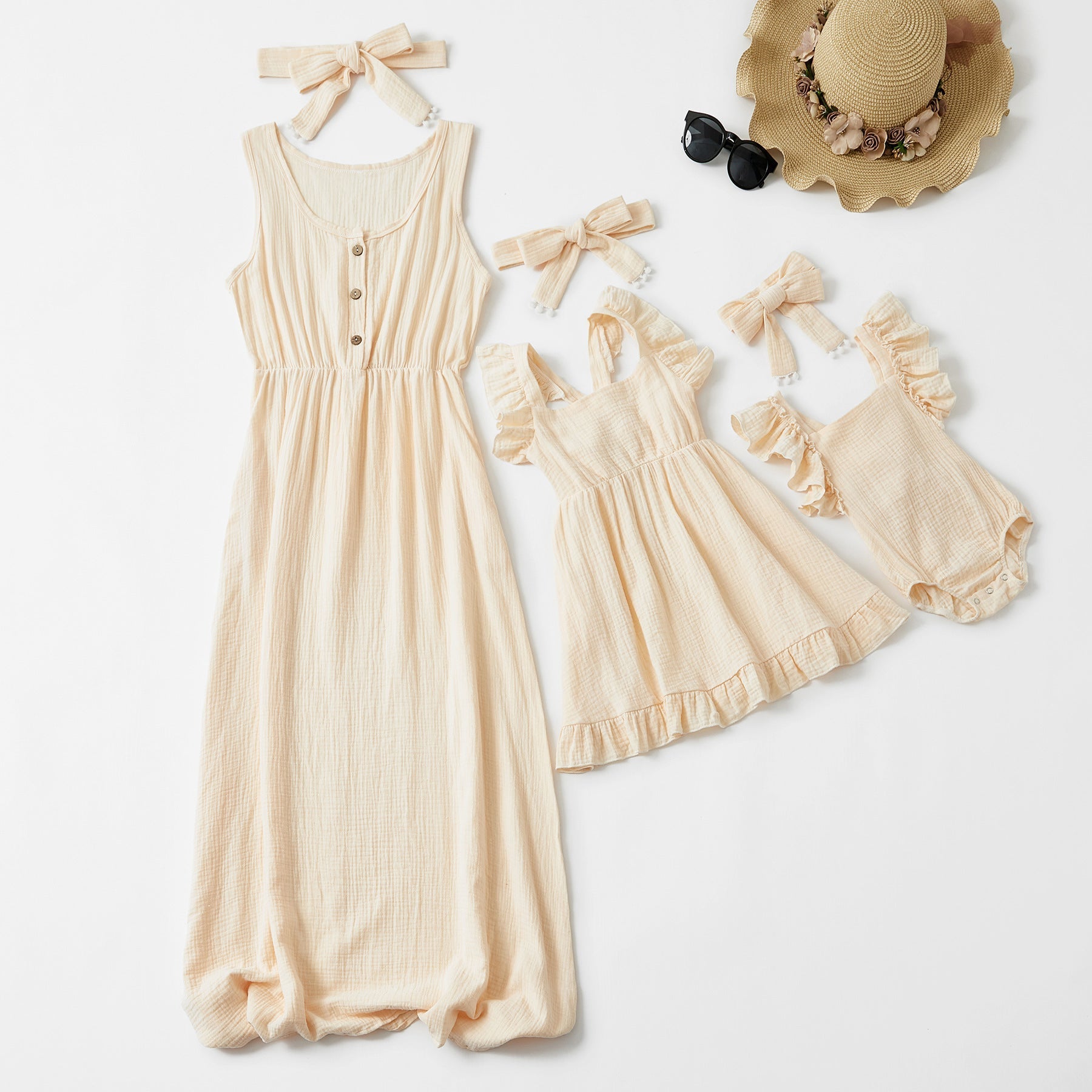 Family Look Mother Daughter Matching Dresses Mommy and Me Clothes Mom Mum & Baby Women Girls Toddlers Dress Outfits Cheap Price - The Everyday Things Boutique
