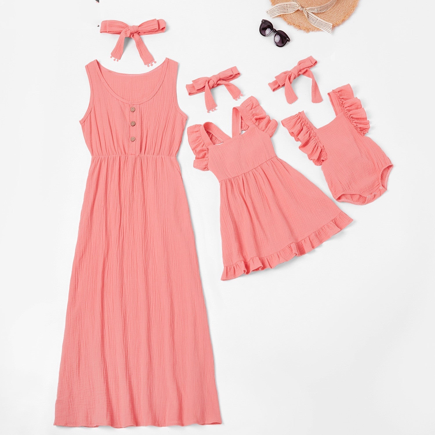 Family Look Mother Daughter Matching Dresses Mommy and Me Clothes Mom Mum & Baby Women Girls Toddlers Dress Outfits Cheap Price - The Everyday Things Boutique