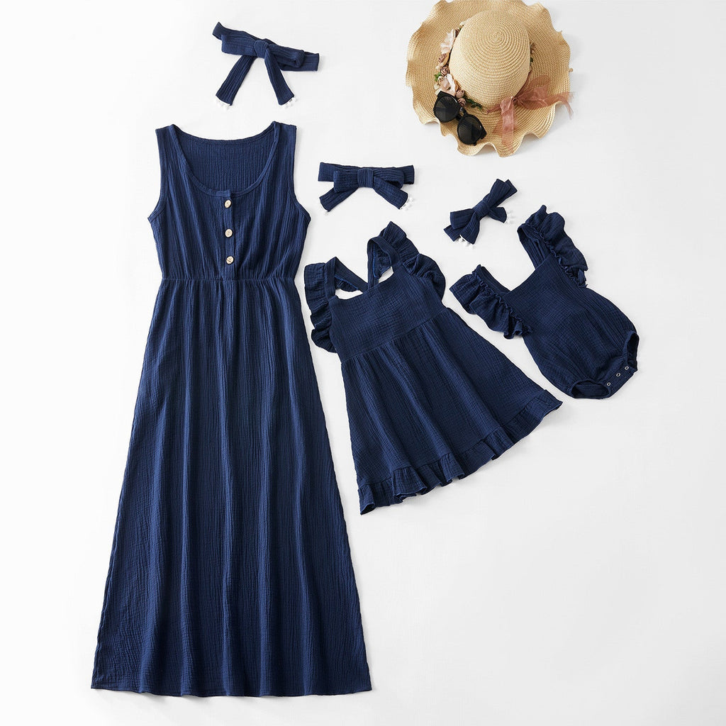Family Look Mother Daughter Matching Dresses Mommy and Me Clothes Mom Mum & Baby Women Girls Toddlers Dress Outfits Cheap Price - The Everyday Things Boutique