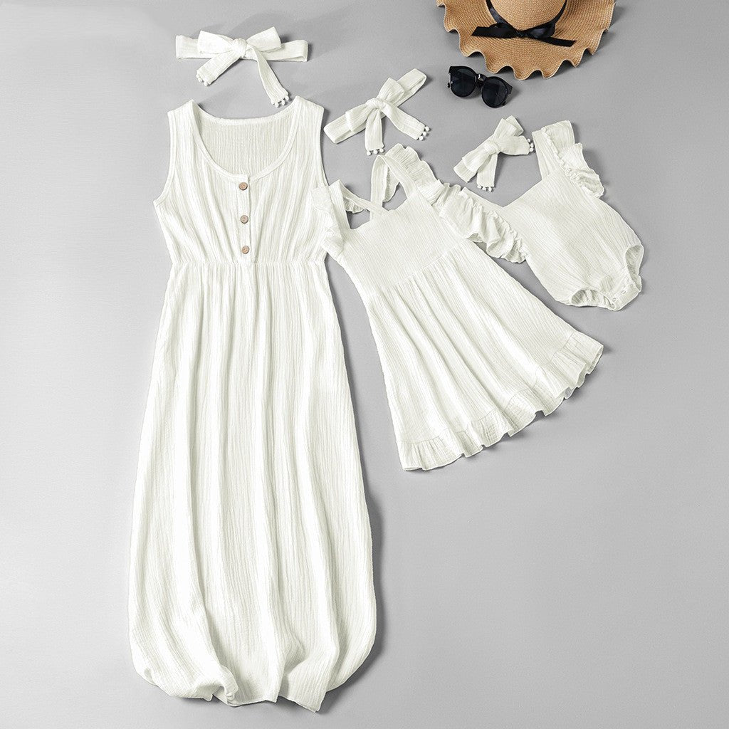 Family Look Mother Daughter Matching Dresses Mommy and Me Clothes Mom Mum & Baby Women Girls Toddlers Dress Outfits Cheap Price - The Everyday Things Boutique