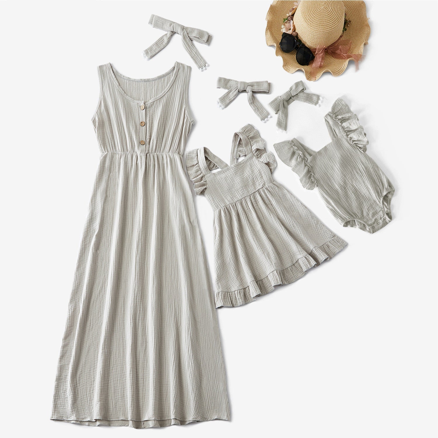 Family Look Mother Daughter Matching Dresses Mommy and Me Clothes Mom Mum & Baby Women Girls Toddlers Dress Outfits Cheap Price - The Everyday Things Boutique