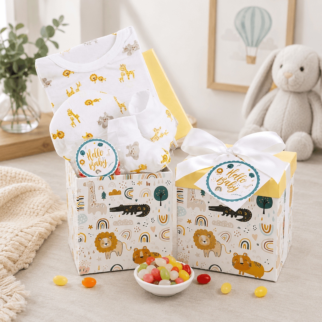 It's a Jungle Out There New Baby Gift Basket - The Everyday Things Boutique