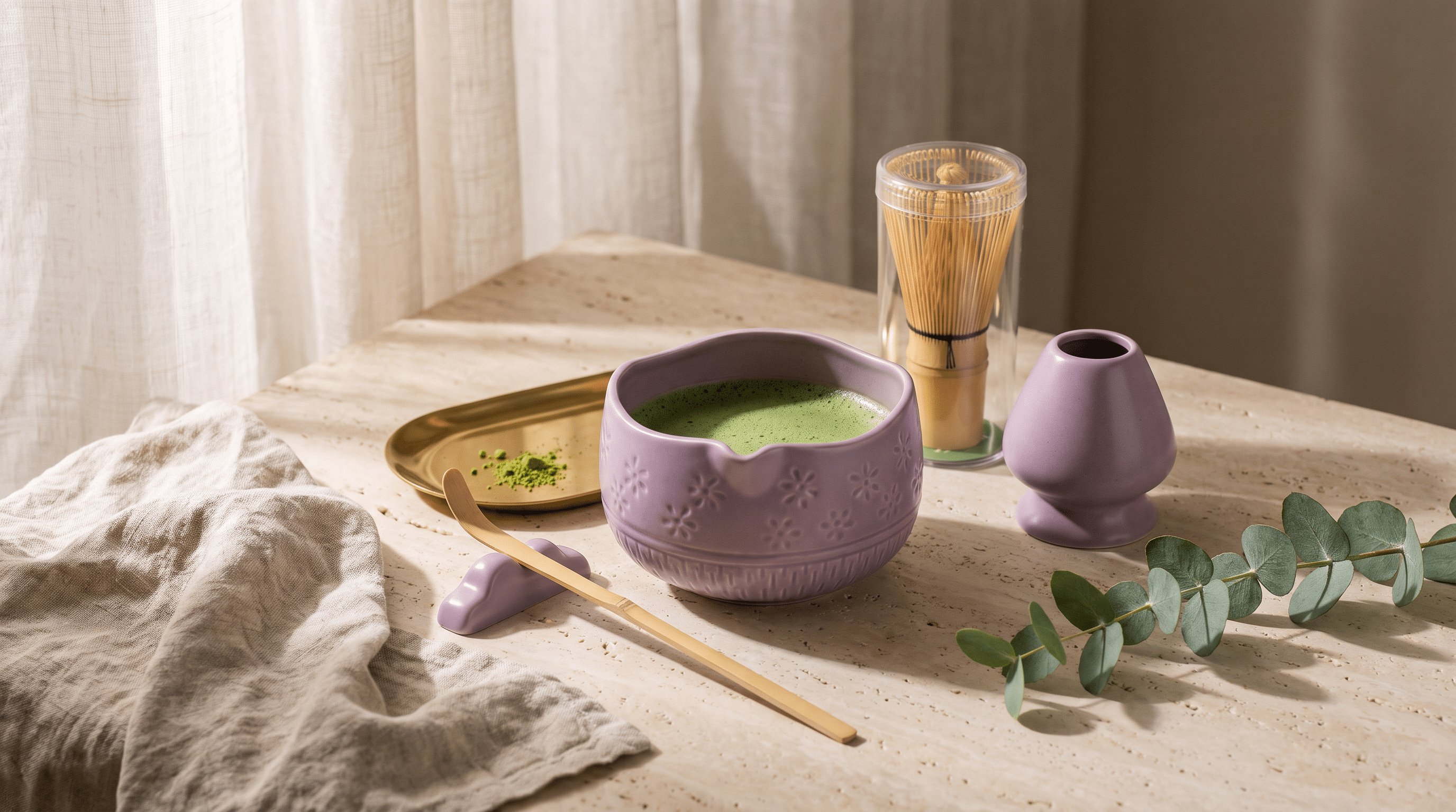 Matcha Whisk Set — Bamboo Chasen + Ceramic Chawan Gift Set - The Everyday Things Boutique