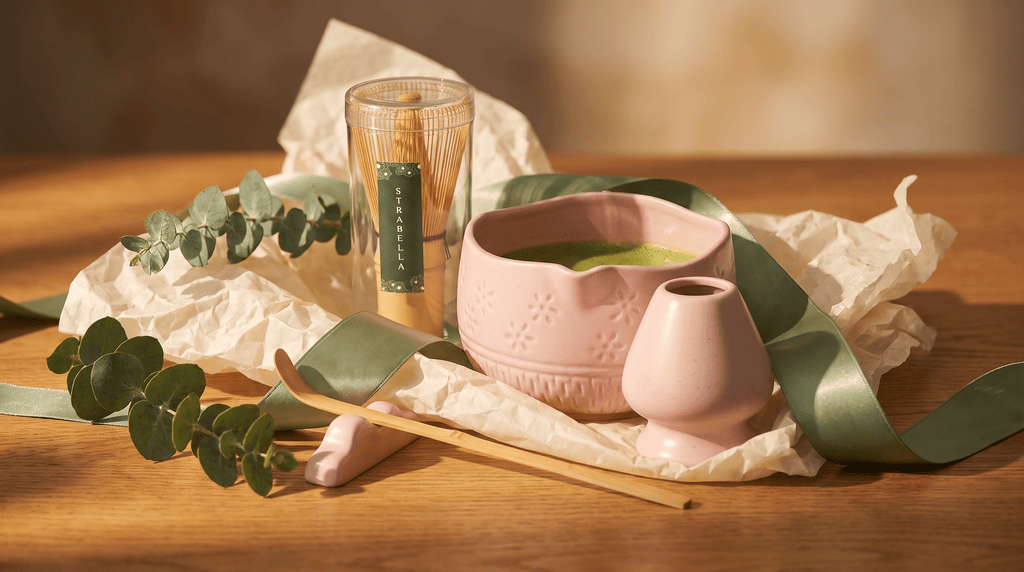 Matcha Whisk Set — Bamboo Chasen + Ceramic Chawan Gift Set - The Everyday Things Boutique