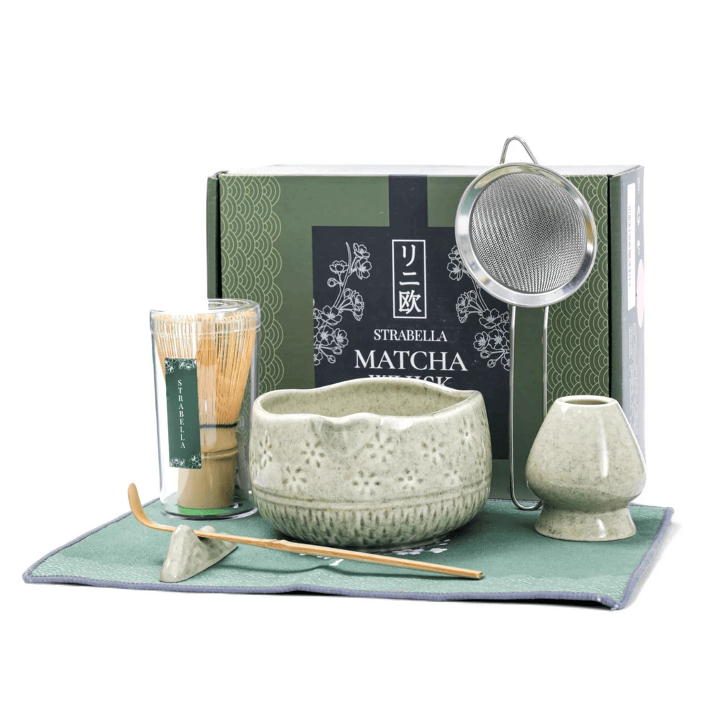 Matcha Whisk Set — Bamboo Chasen + Ceramic Chawan Gift Set - The Everyday Things Boutique