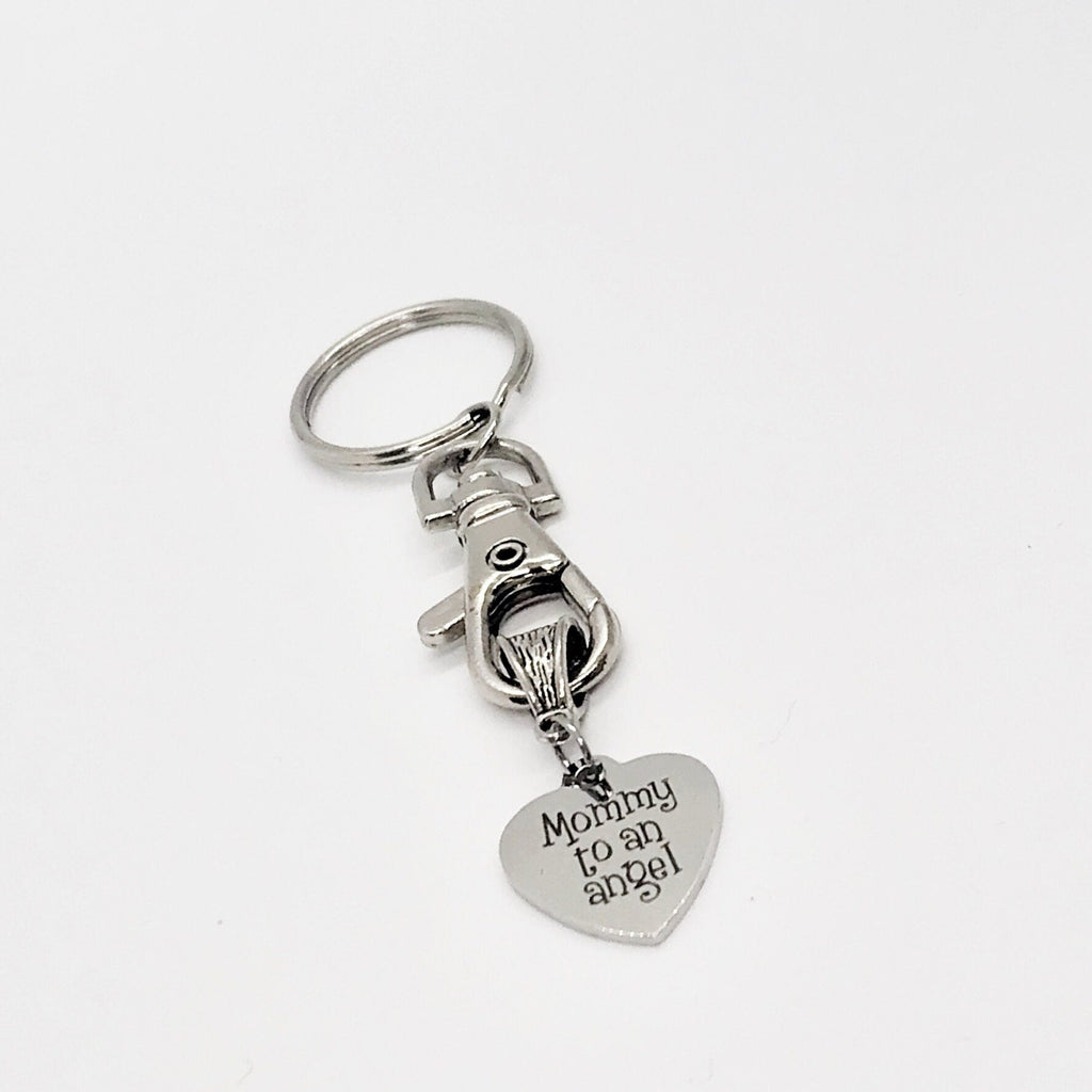 Miscarriage Gift, Mommy To An Angel Keychain, Miscarry Memorial Gift, Infant Loss Gift, Pregnancy Loss Gift, Mom to An Angel, Baby Loss - The Everyday Things Boutique