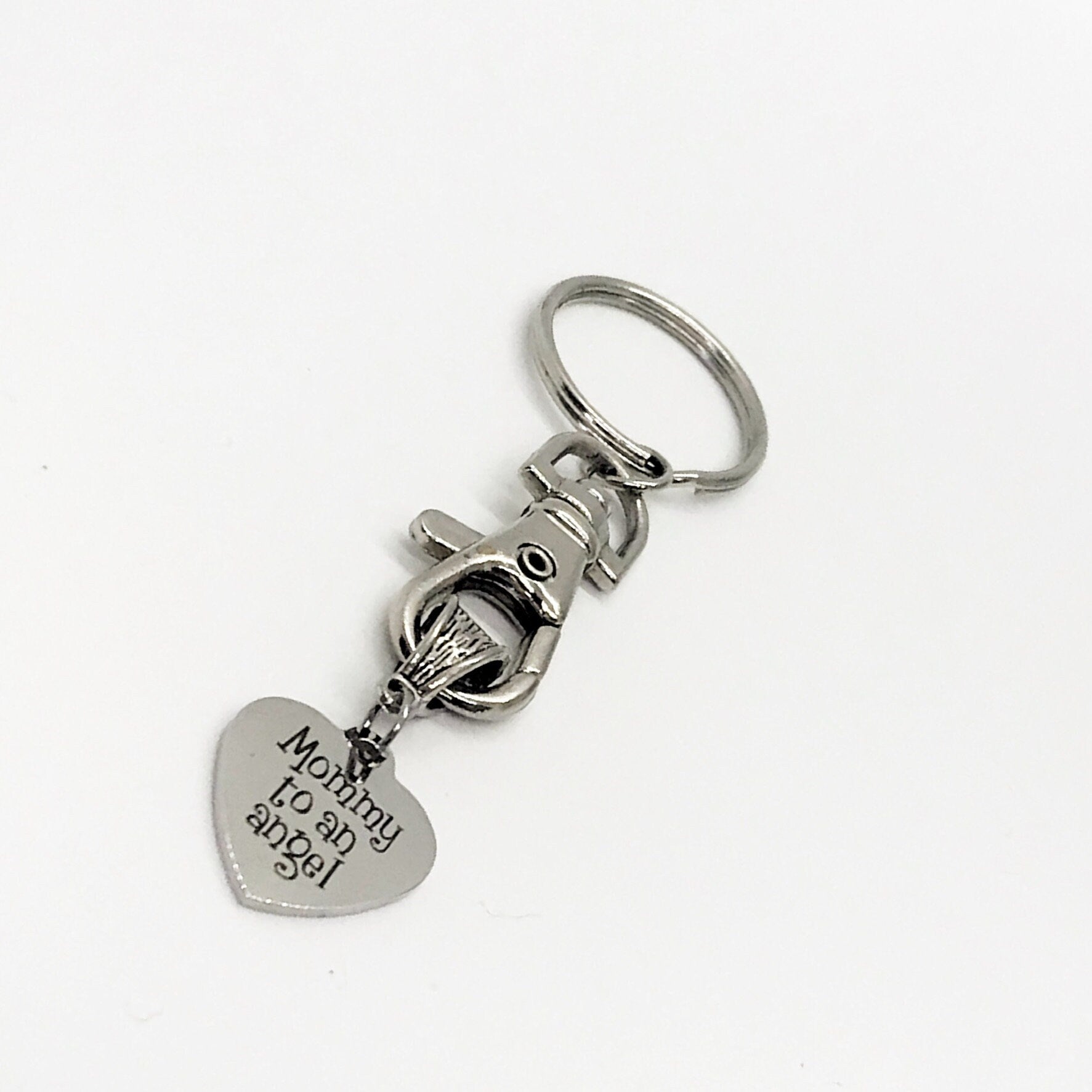 Miscarriage Gift, Mommy To An Angel Keychain, Miscarry Memorial Gift, Infant Loss Gift, Pregnancy Loss Gift, Mom to An Angel, Baby Loss - The Everyday Things Boutique