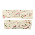 Modern Handmade Mother Baby Turban Matching Headband Mom Daughter Rabbit Ears Headbands Floral Print Bow - The Everyday Things Boutique