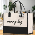 Mommy Bag Canvas Tote Bag Mama Tote Mom Stuff Bag Mommy Bag Dog Mom Gift Dog Mom Bag Mom Shopping Bag Mom Gift Best Mom Ever Bag - The Everyday Things Boutique