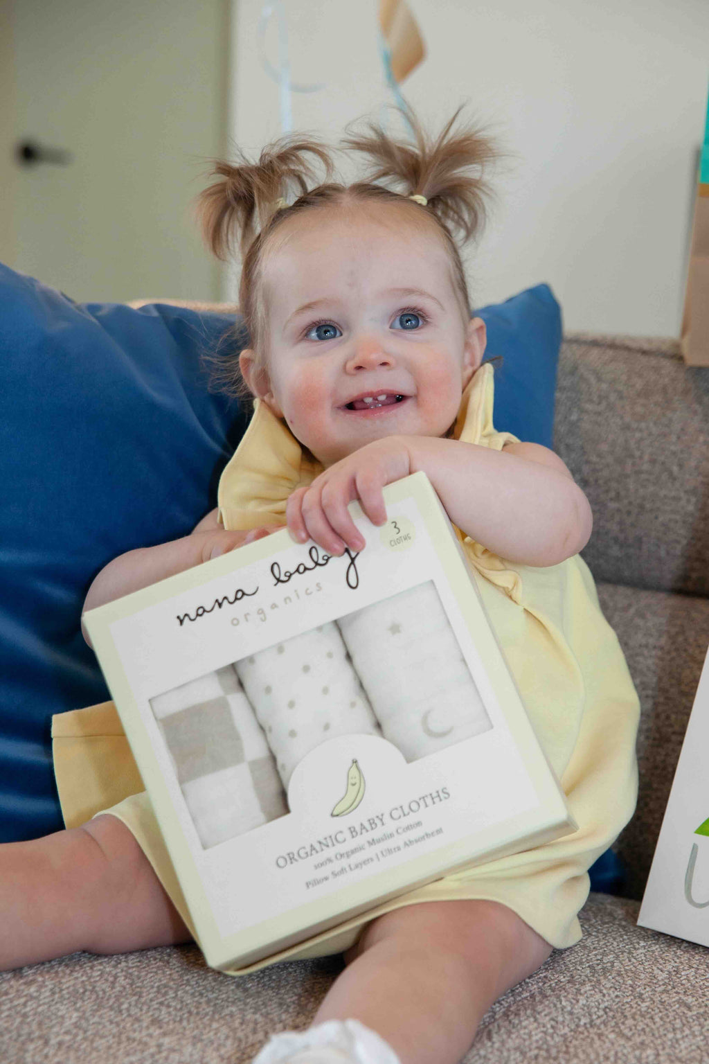 ORGANIC MUSLIN BURP CLOTHS, 3 PACK (IVORY + OATMEAL) - The Everyday Things Boutique