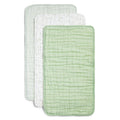 ORGANIC MUSLIN BURP CLOTHS, 3 PACK (PISTACHIO + CREAM) - The Everyday Things Boutique