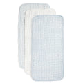ORGANIC MUSLIN BURP CLOTHS, 3 PACK (POWDER BLUE + CREAM) - The Everyday Things Boutique