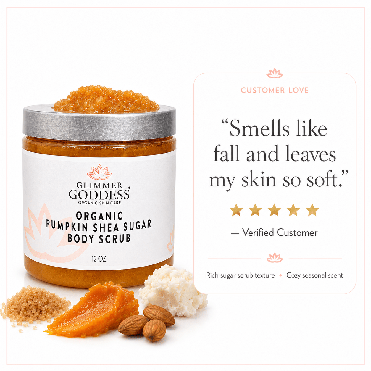 Organic Pumpkin Shea Sugar Body Scrub – Fall Scented Exfoliator - The Everyday Things Boutique