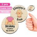 Parents Decision Flip Coin Set of 2 Wooden Coins - The Everyday Things Boutique