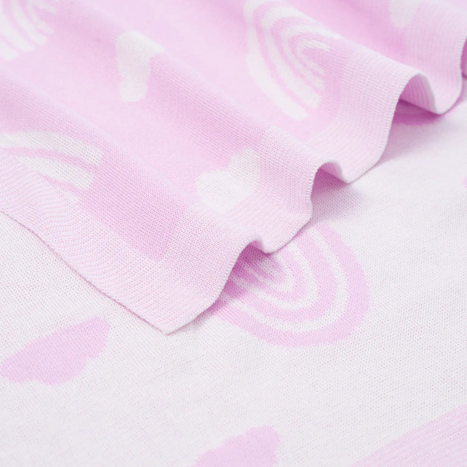 Rainbow Lilac Jacquard Knit Baby Blanket - The Everyday Things Boutique