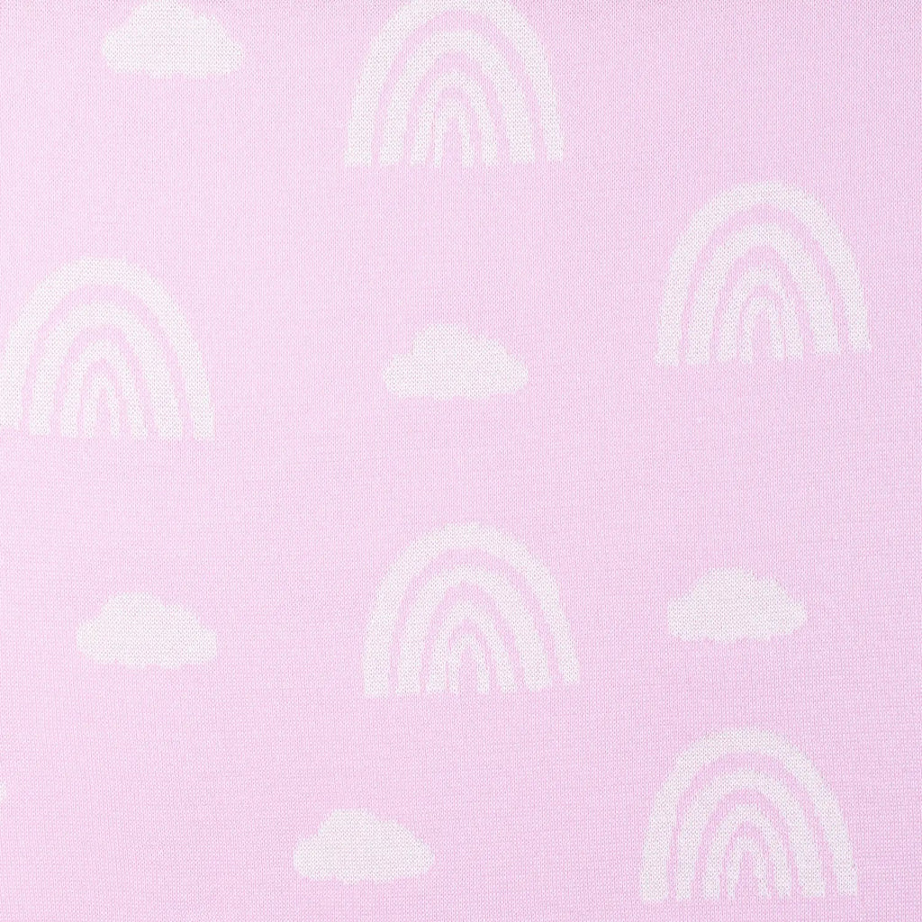 Rainbow Lilac Jacquard Knit Baby Blanket - The Everyday Things Boutique