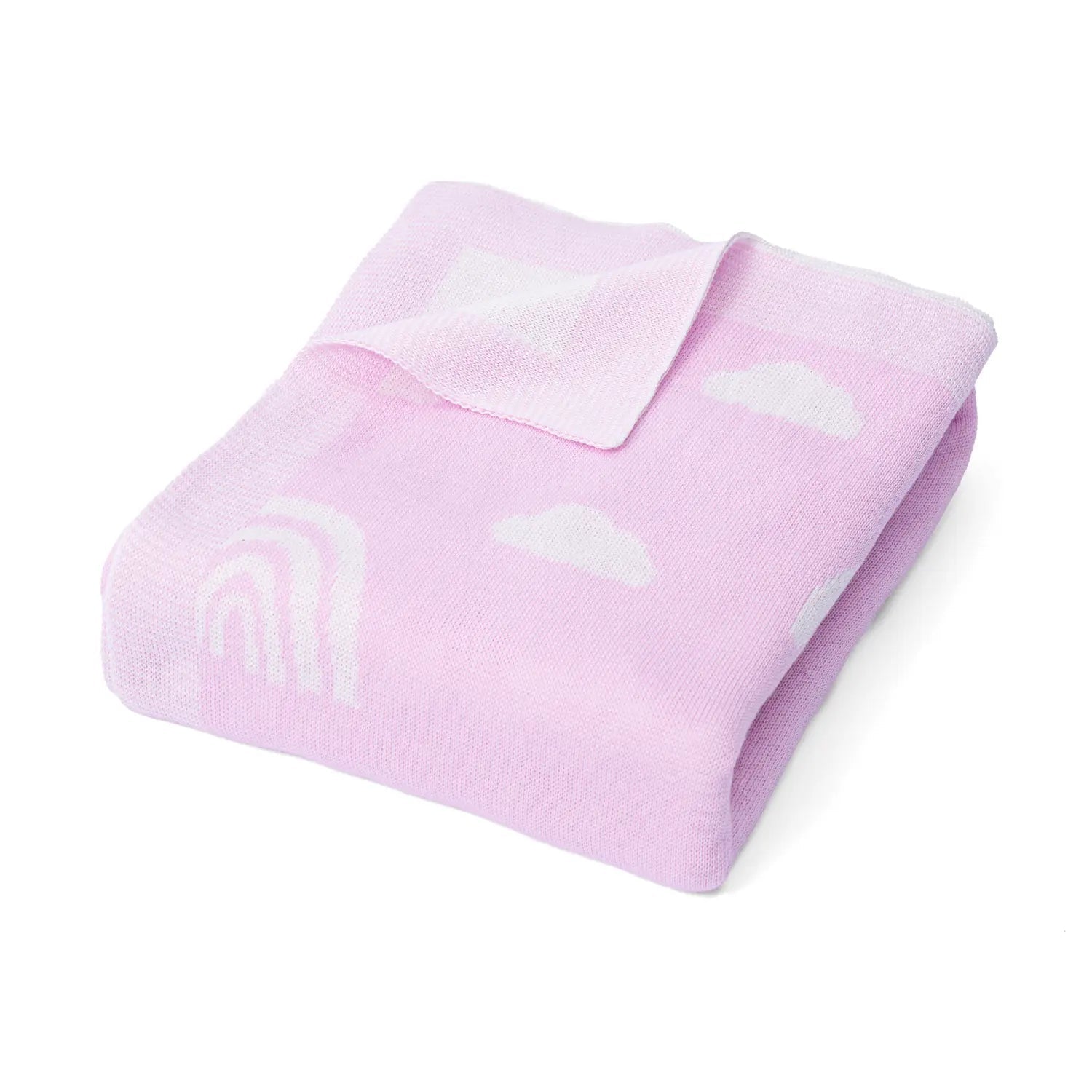 Rainbow Lilac Jacquard Knit Baby Blanket - The Everyday Things Boutique