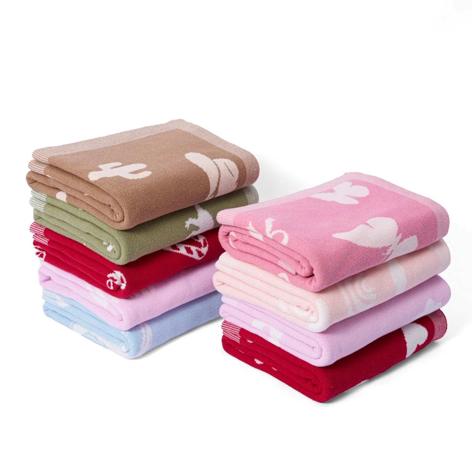 Rainbow Lilac Jacquard Knit Baby Blanket - The Everyday Things Boutique