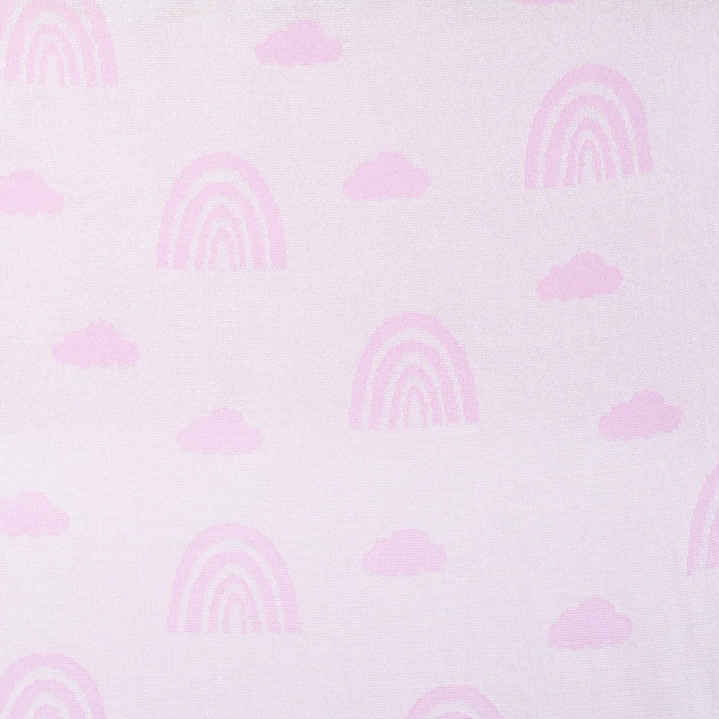 Rainbow Lilac Jacquard Knit Baby Blanket - The Everyday Things Boutique