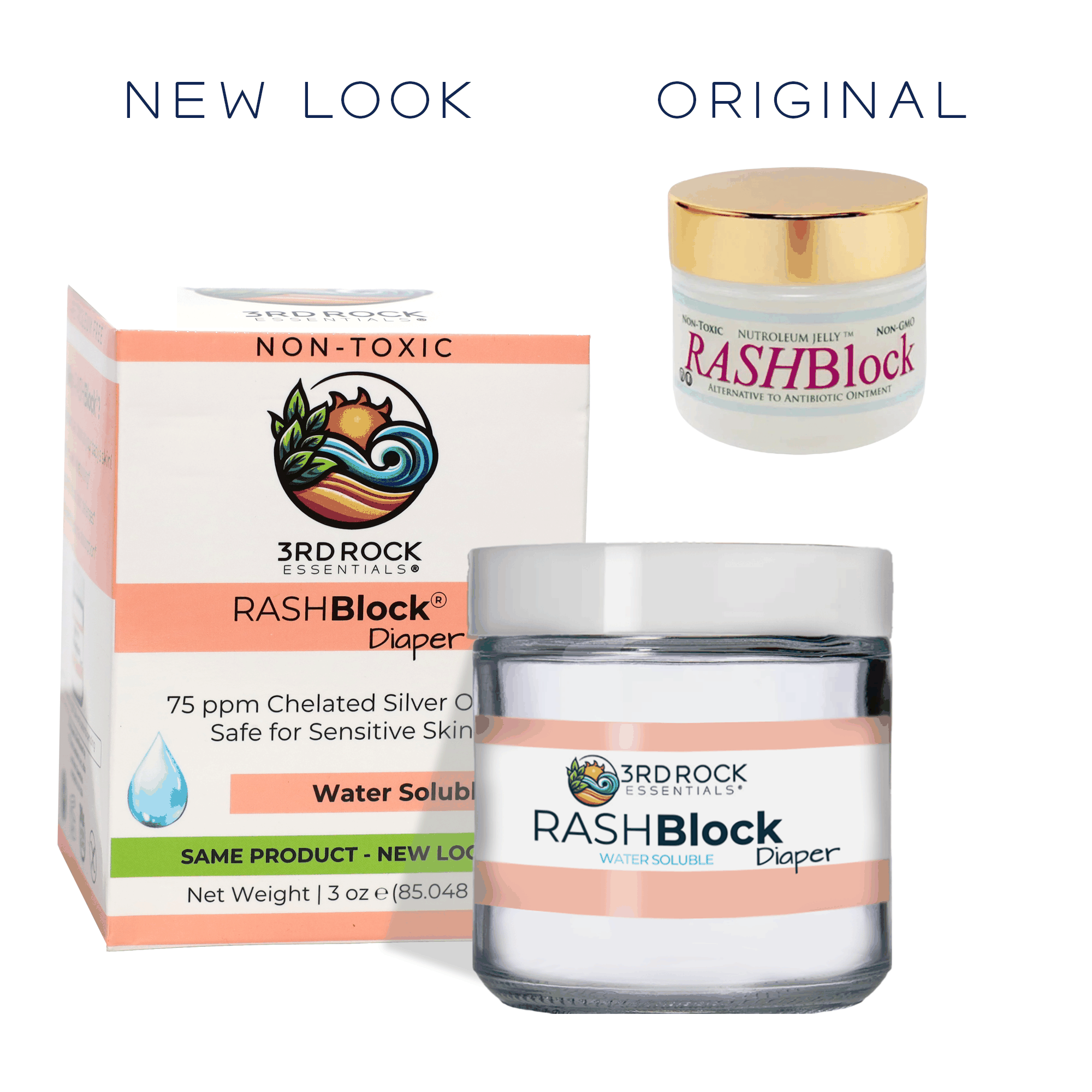 RASHBlock® Diaper 75ppm Silver Diaper Care Ointment - Water Soluble 3 oz - The Everyday Things Boutique