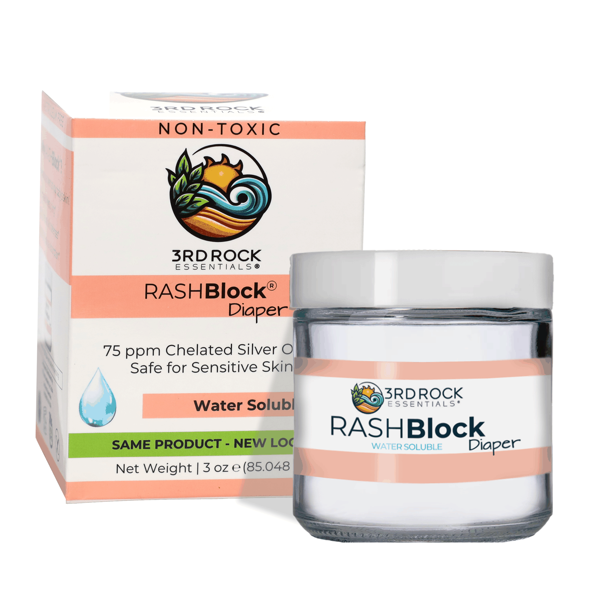 RASHBlock® Diaper 75ppm Silver Diaper Care Ointment - Water Soluble 3 oz - The Everyday Things Boutique