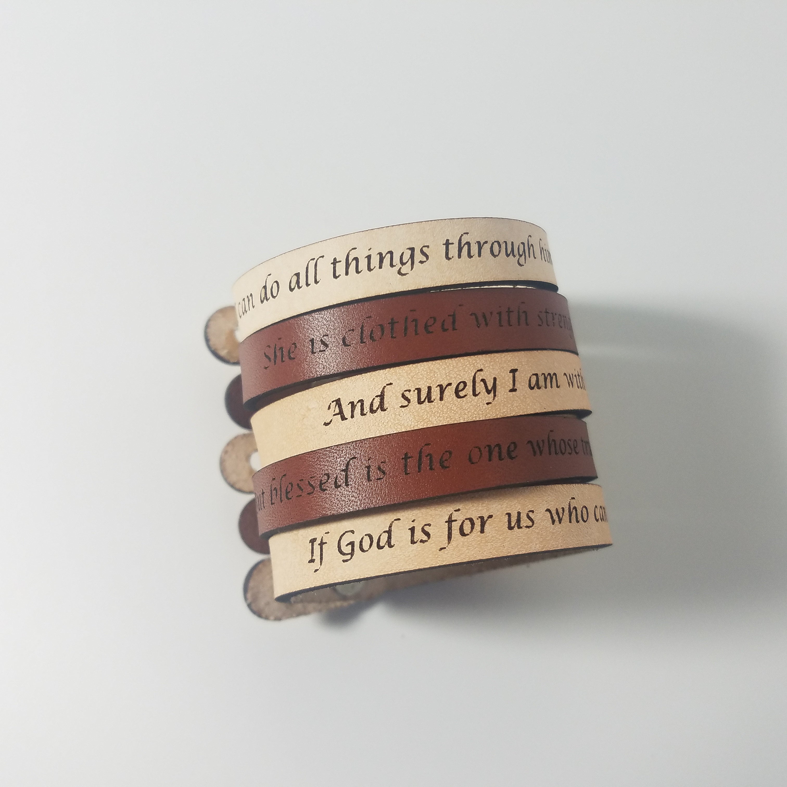 Spiritual Quote Bracelet - the light shines in the darkness - The Everyday Things Boutique