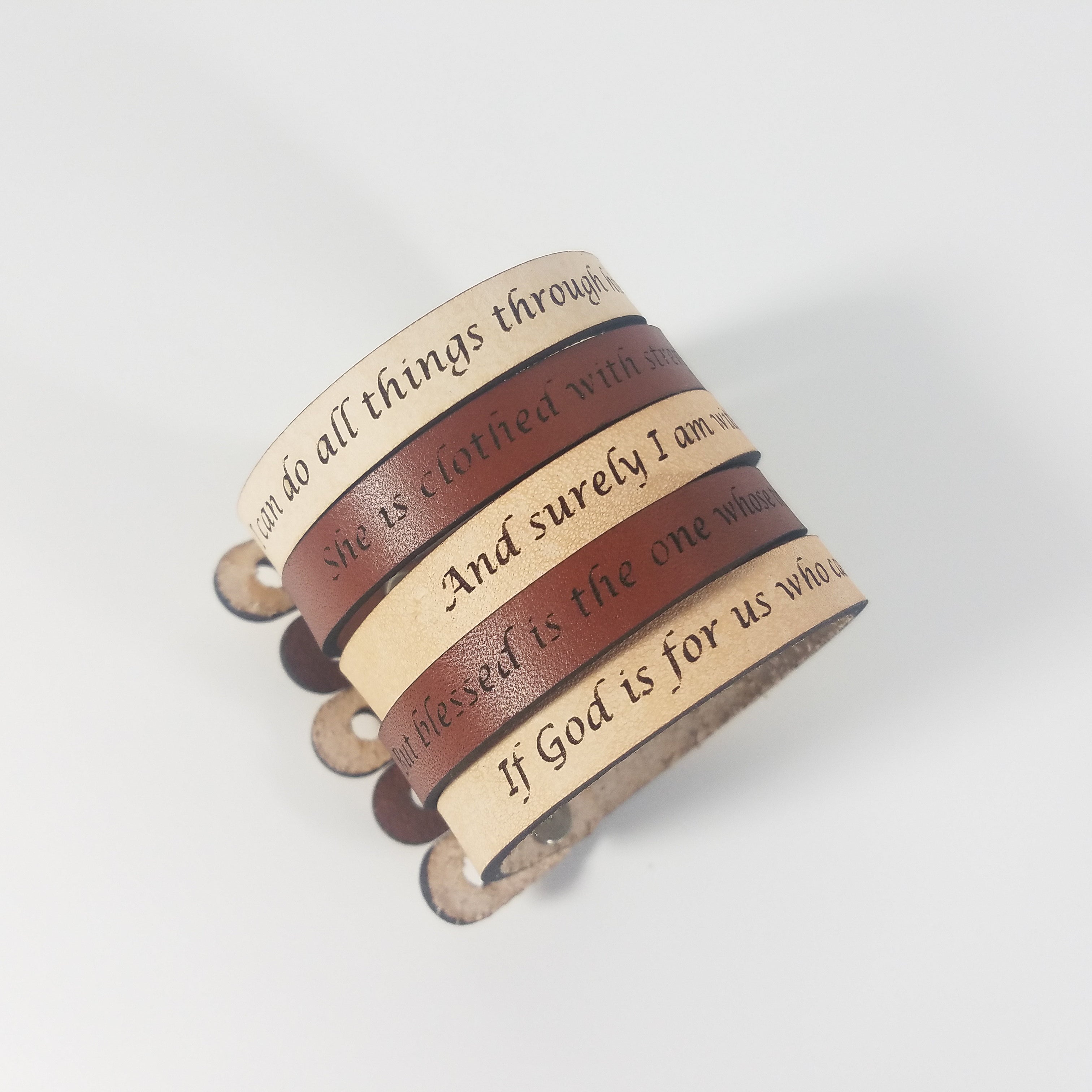 Spiritual Quote Bracelet - the light shines in the darkness - The Everyday Things Boutique