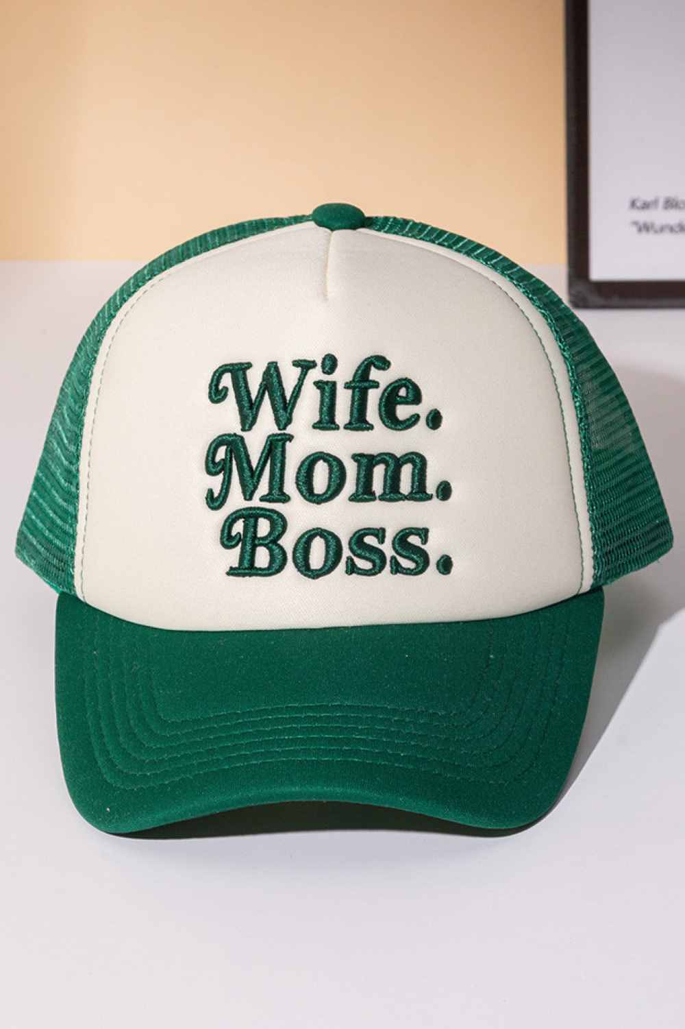 WIFE MOM BOSS Letter Foam with Mesh Back Trucker Cap - The Everyday Things Boutique
