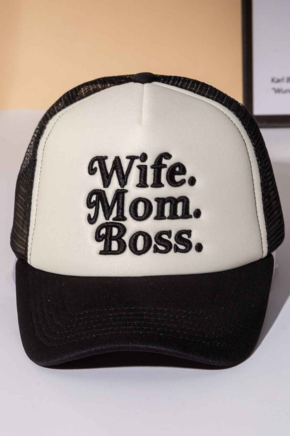 WIFE MOM BOSS Letter Foam with Mesh Back Trucker Cap - The Everyday Things Boutique